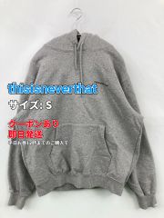 thisisneverthat ディスイズネバーザット パーカー S グレー 裏起毛 前面プリント バックプリント ブランドロゴ プルオーバー 長袖 メンズ レディース