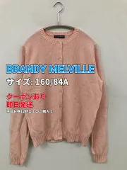 BRANDY MELVILLE ブランディーメルビル カーディガン/ボレロ 160/84A ピンク ウール・ニット 無地 ミドル丈 長袖 レディースのサムネイル
