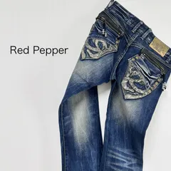 ジッパーデザイン タッセル付き フレアデニム 【Red Pepper】のサムネイル