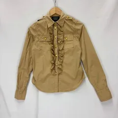 POLO JEANS COMPANY  RALPH LAUREN フリル ブラウス 金ボタン サイズXS 韓国ライセンス 色落ち 08071304 02のサムネイル
