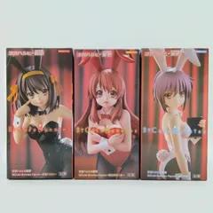 【未開封】 涼宮ハルヒの憂鬱 BiCute Bunnies Figure 涼宮ハルヒ 朝比奈みくる 長門有希 3体セット まとめ売り フリュー FURYU バニー ガール フィギュア プライズ C-22-1のサムネイル