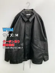 WYM ウィムバイリドム ブルゾン M ブラック 合成皮革/人工皮革 無地 ミドル丈 フードなし ジップアップ メンズのサムネイル