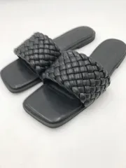 新品 FREAK’S STORE フリークスストア フェイクレザーメッシュサンダル ミュール サンダル size24.0相当/黒 ■◆◎レディースのサムネイル