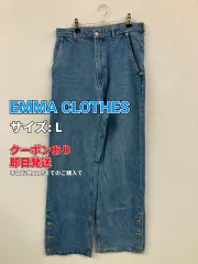 EMMA CLOTHES エマクローズ デニムパンツ L ブルー フルレングス 無地 ワイド・ルーズ ストレート レギュラー リジッド・ワンウォッシュ メンズのサムネイル