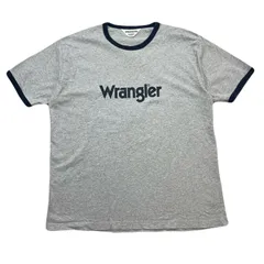 Wrangler ラングラー リンガーTシャツ 半袖 メンズ XL グレー ネイビー コットン100％ ロゴプリント アメカジ カジュアル ストリート ヴィンテージのサムネイル