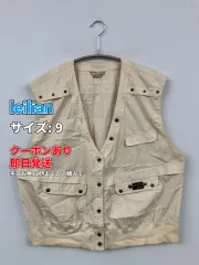 leilian ベスト 9 アイボリー 無地 ワンポイント レディースのサムネイル