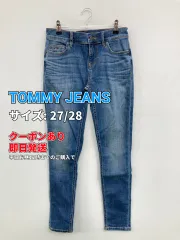 TOMMY JEANS トミージーンズ デニムパンツ 27/28 ブルー 無地 ワンポイント フルレングス スキニー・タイト テーパード レギュラー ヴィンテージ レディースのサムネイル
