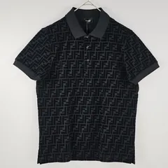 FENDI フェンディ ズッカ柄  半袖 ポロシャツ ブラック FY0985 A7D5のサムネイル