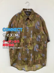 CONNECT シャツ/ブラウス M ブラウン その他総柄 半袖 ミドル丈 レギュラーカラー メンズのサムネイル