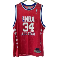 【中古】　Reebok　ゲームシャツ　タンクトップ　ユニフォーム　アキーム・オラジュワン　バスケット選手　プリント　古着　/1595のサムネイル