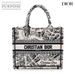 新品同様 クリスチャン ディオール Christian Dior プランドゥパリ ブック トート スモール  バッグ キャンバス ホワイト 90330158のサムネイル