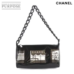 新品同様 シャネル CHANEL ウィンドウズライン チェーン ショルダー バッグ ビニール プラスチック ブラック クリア 90333029のサムネイル