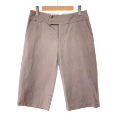 【中古】　MARGARETHOWELL　ハーフパンツ　短パン　ジップフライ　ストライプ　タグ付き　日本製　古着　/4395のサムネイル