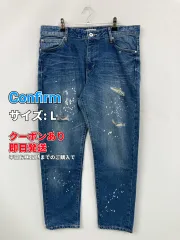 Confirm コンファーム デニムパンツ L ブルー フルレングス クロップド・半端丈 無地 スタンダード テーパード レギュラー クラッシュ・ダメージ ヴィンテージ メンズのサムネイル