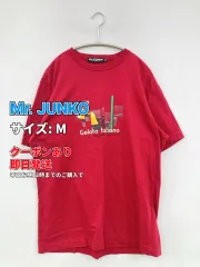 Mr. JUNKO ミスタージュンコ Tシャツ/カットソー M レッド 前面プリント ブランドロゴ ミドル丈 半袖 クルーネック(丸首) メンズのサムネイル