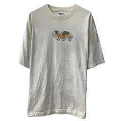 ～00s reebok 半袖 プリントTシャツ 2XL アイボリー リーボック ～00年代 両面プリント コットン100 カットソー 夏物 a807-5734のサムネイル