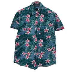 Polo Ralph Lauren ネイビーフラワープリント半袖アロハシャツL - メルカリ