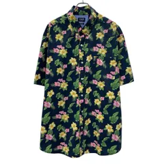 CHAPS 半袖 総柄シャツ 3XB ダークネイビー マルチカラー チャップス ボタンダウン アロハシャツ アロハ柄 半シャツ 夏物 a807-5757のサムネイル