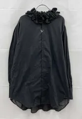 crinkle crinkle crinkle クリンクルクリンクルクリンクル 長袖ブラウス CC-2001 フリルカラーブラウス フリーサイズ ブラック 通年のサムネイル