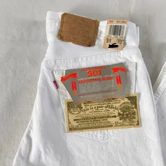 【デッドストック】ヴィンテージ 80’s Levis 501 ホワイト USA製 未使用品 W33のサムネイル