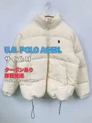 U.S. POLO ASSN. ユーエスポロアッスン ダウンジャケット/コート M アイボリー 無地 ワンポイント ブランドロゴ ショート丈 フードなし ジップアップ レディースのサムネイル