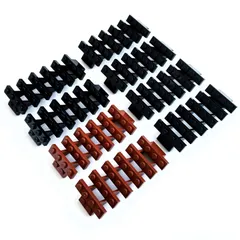 レゴ 正規品 中古 階段 8個 黒 茶色 レゴブロック【管理番号：4242】のサムネイル