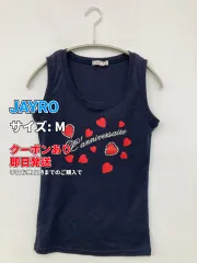 JAYRO ジャイロ タンクトップ M ネイビー 前面プリント ビジュー カップなし レディースのサムネイル