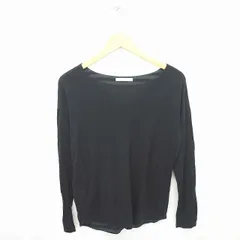 ミューカ MJUKA カットソー Tシャツ Vネック 無地 シンプル 長袖 F 黒 ブラック /TT13のサムネイル