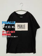 PIGALLE Tシャツ/カットソー XL ブラック 前面プリント ブランドロゴ ミドル丈 半袖 クルーネック(丸首) メンズ レディースのサムネイル