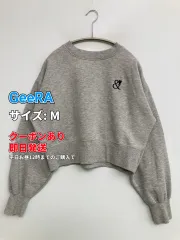 GeeRA ジーラ スウェット M グレー コットン スウェット 裏起毛 無地 ワンポイント 刺繍 長袖 レディースのサムネイル