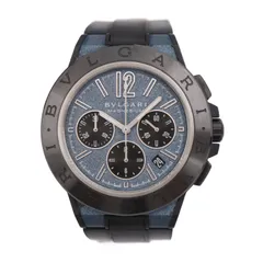 BVLGARI ブルガリ ディアゴノ マグネシウム クロノグラフ 腕時計 DG42C3SMCVDCH マグネシウム×セラミック ラバー ブルー文字盤 ブラック 自動巻き のサムネイル