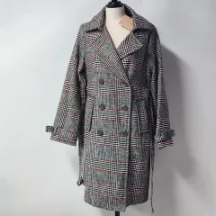 新品 コインコズ Classic CHECK ダブル ウールコート 55 66のサムネイル
