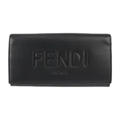 FENDI フェンディ コンチネンタル ウォレット 長財布 7M0264 カーフレザー ブラック シルバー金具 二つ折り ロゴ のサムネイル