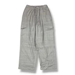参考上代35200円 NEIGHBORHOOD 26SS PATTERNED WIDE CARGO PANTS チェックパターンワイドカーゴパンツ スラックス ネイバーフッド 261ZANH-PTM13 グレー S （19178M）のサムネイル