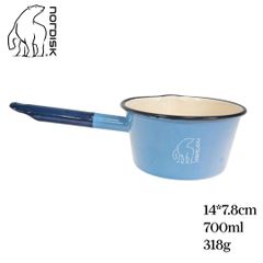 노르디스크 마담 블루 소스 빵 14cm 700ml 법랑 琺瑯 한 손 냄비 모닥불 캠프 야외 조리기구 선물 북유럽
