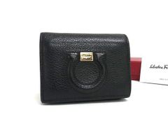 Salvatore Ferragamo 二つ折り財布 ガンチーニ ブラック - メルカリ