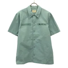 Nudie Jeans ヌーディージーンズ プリント柄 半袖 コットンシャツ S ライトブルー メンズ 古着のサムネイル