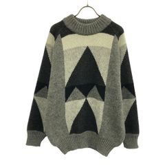 90s BALENCIAGA 幾何学ブロック 柄ニット メンズL - メルカリ