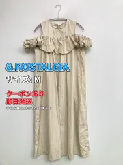 &.NOSTALGIA アンドノスタルジア ワンピース M ベージュ ナイロン 無地 フリル 袖なし ロング・マキシ丈 フレア レディースのサムネイル