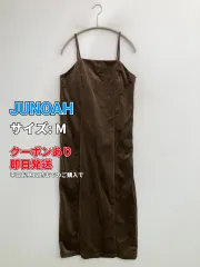 JUNOAH ジュノア ワンピース M ブラウン ベロア 無地 袖なし ロング・マキシ丈 タイト レディースのサムネイル