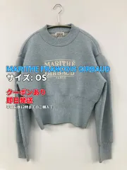 MARITHE FRANCOIS GIRBAUD マリテフランソワジルボー ニット/セーター OS スカイブルー 前面プリント ブランドロゴ ショート丈 長袖 クルーネック(丸首) タートルネック/ハイネック レディースのサムネイル