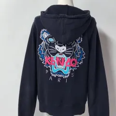 正規品 KENZO ケンゾー タイガー 刺繍 フーディー ジップアップ ブラック Sのサムネイル