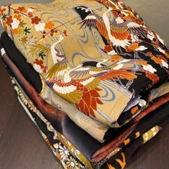 【まとめ売り】正絹留袖10枚 リメイク素材　ハンドメイド向けのサムネイル