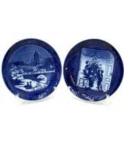 【未使用保管品】ロイヤルコペンハーゲン　RoyalCopenhagen　イヤープレート　1999年　2000年　2枚セットのサムネイル