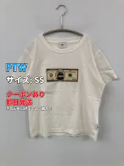 FTW エフティーダブリュー Tシャツ/カットソー SS ホワイト 前面プリント ショート丈 半袖 クルーネック(丸首) レディースのサムネイル