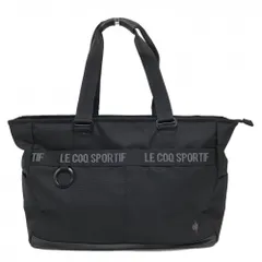 【美品】ルコック ビッグトートバッグ 黒 シューズ収納 内外サイドポケット ゴルフ le coq sportifのサムネイル