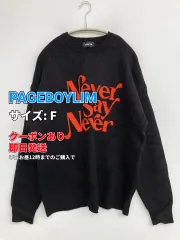 PAGEBOYLIM ページボーイリム ニット/セーター F ブラック 前面プリント ミドル丈 長袖 クルーネック(丸首) レディースのサムネイル