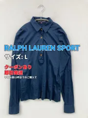 RALPH LAUREN SPORT ラルフローレンスポーツ ポロシャツ L ネイビー 無地 ワンポイント 長袖 レディースのサムネイル