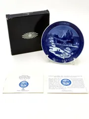 【未使用保管品】ロイヤルコペンハーゲン　RoyalCopenhagen　イヤープレート　1999年　ソリに乗って　箱付きのサムネイル