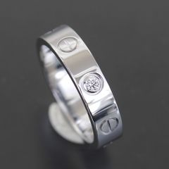 カルティエ Cartier ミニラブリング ダイヤ 6号(46)750 K18WG E2044